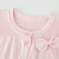 thumbnail image 6 of NAISIBABY Girls Cardigan Sweater, Button Up Long Sleeve Bow Knitted Kids Casual Tops Pink 3-4T, 6 of 8