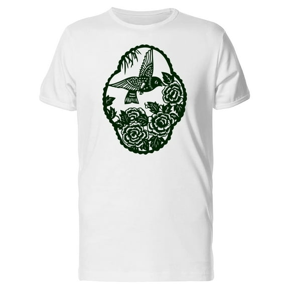 Chinese Bird And Flowers Tee Men's -Image by Shutterstock