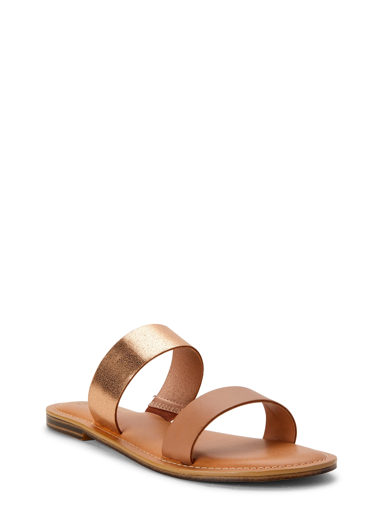 Time and Tru Women's Two Band Sandals 