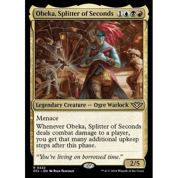 MtG Outlaws of Thunder Junction Rare Obeka, Splitter of Seconds (FOIL) #222