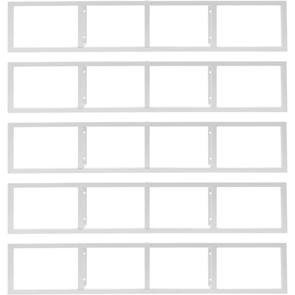 Wall Mount 34 Inch Metal CD Rack,Floating Shelf Bedroom Media Storage Rack, Multifunctional Cube Storage Media Shelf and Video Game Organizer,5 Pieces,22lb Load-bearing (White)