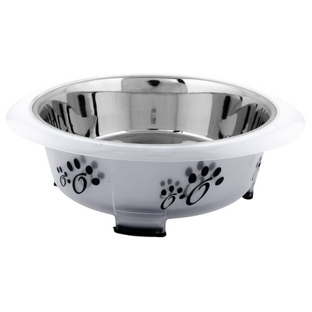 Iconic Pet Color Splash Designer Oval Fusion Bowl in Gray- Small