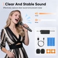 thumbnail image 4 of GCZ Rechargeable Wireless Microphones for Karaoke Singing, Wedding, DJ, Party, Speech, Church, Class Use,PA System, Gray, 4 of 7