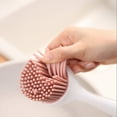thumbnail image 7 of Pink Blue Dishwashing Brush with Built-in Scraper | Long Handle Kitchen Sink Brush for Pots Pans & Cutlery | Food-Grade Silicone Bristles | Non-Slip Ergonomic Grip | 11-Inch Cleaning Brush, 7 of 7