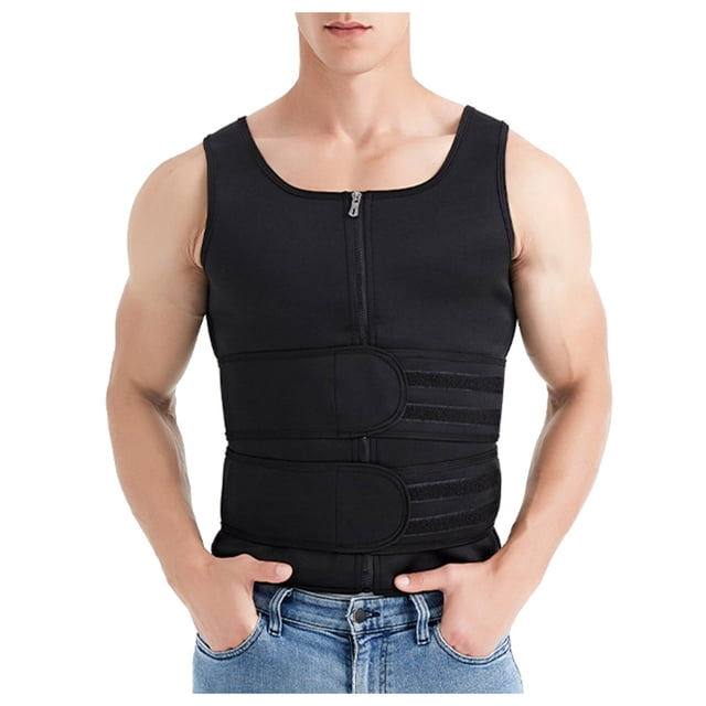 YWIYIUD 1PC Double Button Design Breathable and Soft AbdomenVest for Adults Adjustable and Durable WaistTrainer Workout Vest for LossWeight and BodyShaper