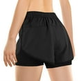 thumbnail image 5 of Smaickrr Summer Athletic Shorts for Women High-Waisted Drawstring Elastic Pockets Shorts Gym Workout Running Lounge Shorts Double Layer Shorts, 5 of 9