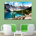 thumbnail image 4 of TISHIRON 3PCS Framed Canvas Wall Art Set,60"x40" Moraine Lake Canvas Art Decor, 4 of 7