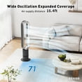 thumbnail image 3 of Xcity H601 43-Inch Bladeless Oscillating Tower Fan, 10 Speeds 800L/s High Airflow, 80° Wide Oscillation, 9H Timer Quiet Tower Fan with Remote Touch Control for Bedroom Living Room,Grey, 3 of 6