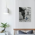 thumbnail image 4 of COMIO Black and White Rustic Horse Picture Decor Wall Art Canvas Print Farmhouse Poster for Bathroom, 4 of 5