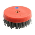 thumbnail image 4 of BUYISI 1PC 4Inch Round Antique Abrasive Brush M10 Back-up Thread Nylon Silicon Carbon Grinding Abrasive Brush For Stone Granite Polish 60#, 4 of 9