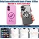 thumbnail image 2 of Funda magnética con purpurina para iPhone 16 Plus, compatible con MagSafe, protección total, delgada, a prueba de golpes y arañazos, con protector de lente de cámara y red antipolvo para mujer, 2 of 7