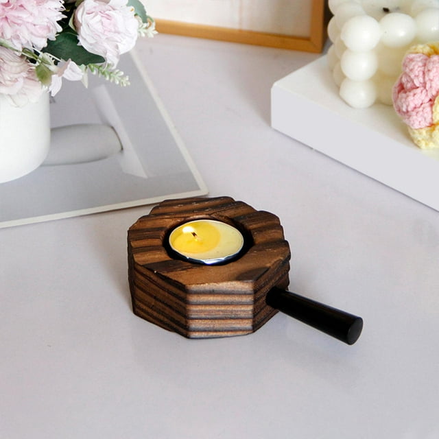 Portaves Rústico, Candebro de Madera, Portaves Decorativo para Centro de Mesa de Boda, Decoración de Mesa de Cena Marrón Colco Porta vela