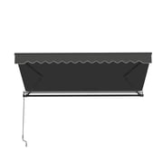 ALEKO 10 x 8 Black Manual Retractable Patio Awning Sunshade