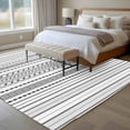 thumbnail image 4 of 5'x8' Area Rugs, Black White Striped Indoor Outdoor Area Rug for Living Room Bedroom, Modern Farmhouse Geometric Washable Bathroom Rugs Kitchen Floor Carpet Mats Home Decor Aesthetic, 4 of 8