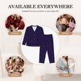 thumbnail image 6 of KLL Mathematical Symbols Print Women's Long Sleeve Pajamas with Pants Sleepwear Loungewear 2 Set-X-Large, 6 of 7
