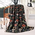 thumbnail image 2 of Red Mushroom Snail Black Pattern Blanket,Comfortable Soft Lamb Wool Throw Blanket,All Season,Warm Lightweight Blankets for Sofa Bed Couch Living Room Chair,50"x60", 2 of 4