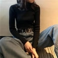 thumbnail image 2 of Pull Col Roulé Femme Automne Ajusté style western Amincissant Pull-Over, 2 of 4