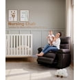 thumbnail image 6 of IDEALHOUSE Sofa Bed Brown Swivel Rocker Recliner Chair with Massage and Heat, Modern PU Recliner with Cup Holders, Side Pocket for Living Room Bedroom, 360 Degree Reclining Sofa, 6 of 8