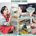 thumbnail image 3 of Bento Box, Fiambrera Lonchera, Caja de Almuerzo, con Púas de Alimentos, Tazas para Tartas (Verde), 3 of 4