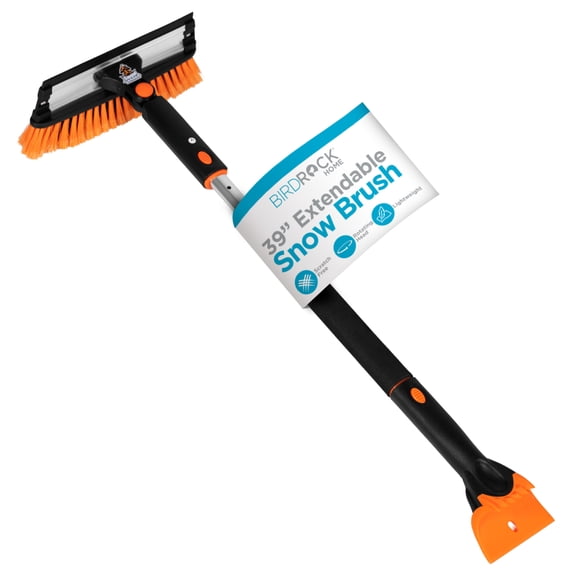 Snow Moover 39" Extendable Car Snow Brush with Squeegee & Ice Scraper