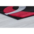 thumbnail image 2 of MDA Home Miglena Black/Red Geometric Polypropylene Area Rug - 5'2" x 7'5", 2 of 4