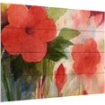thumbnail image 2 of Trademark Fine Art Fleurs Rouges par Sheila Dorées, Lamelles en Bois 12x16, Multicolore, 2 of 8