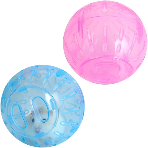 CYFW 2Pcs Hamster Balls Dwarf Hamster Exercise Balls Running Wheel Gerbil Toys,Small Animals,Small Pet Supplies(Blue And Pink)
