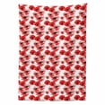 thumbnail image 2 of Floral Tablecloth, Poppies Retro Halftone Effect Fertility and Eternal Life Vintage, Rectangle Satin Table Cover Accent for Dining Room and Kitchen, 60" X 84", Vermilion Black White, by Ambesonne, 2 of 2