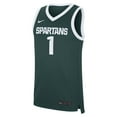 thumbnail image 2 of Men's Nike #1 Green Michigan State Spartans Road Replica Jersey, 2 of 3