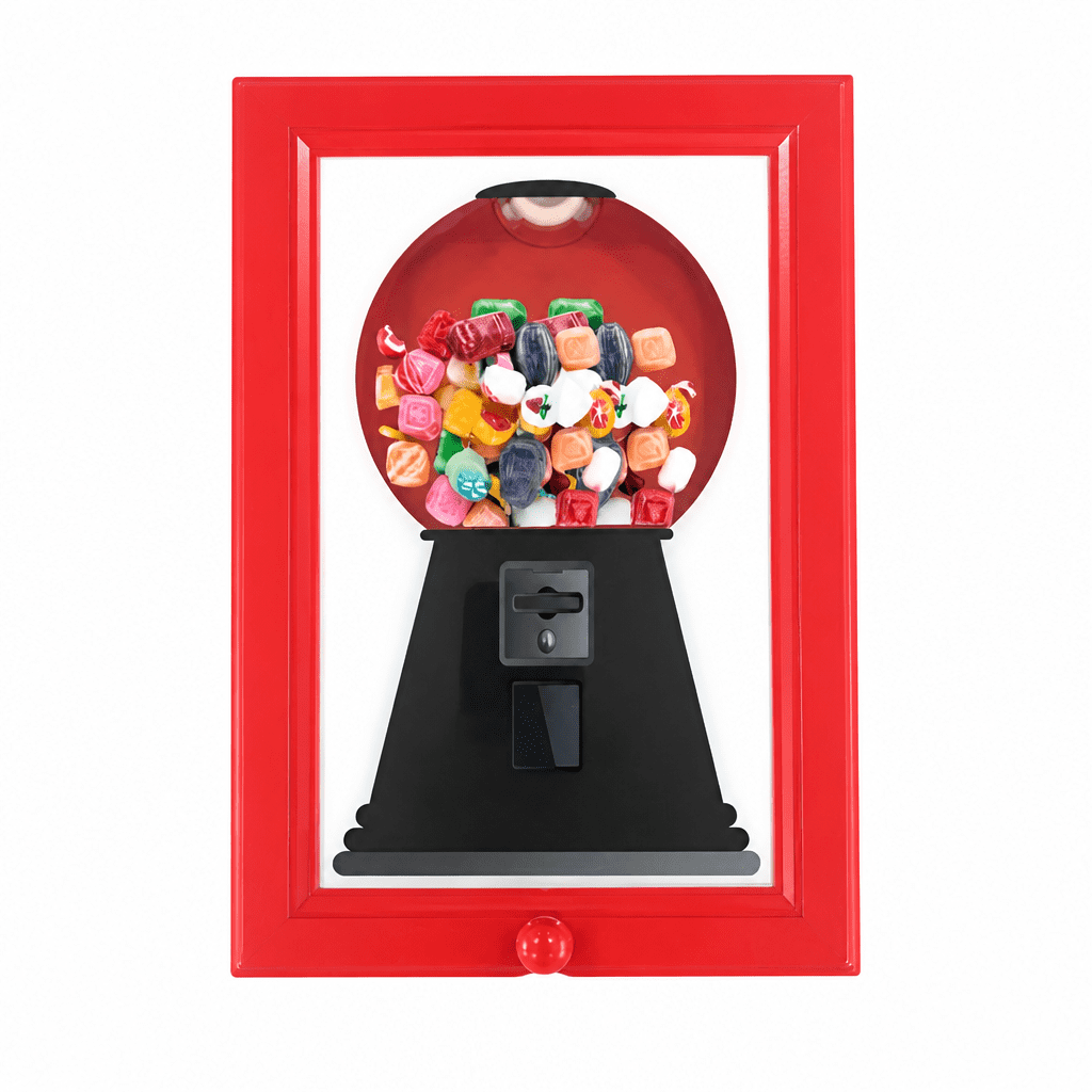 【新品】M&M's World Dispenser Fun Machine M&M's World Fun Machine Candy Dispenser Red and Blue New with Tags