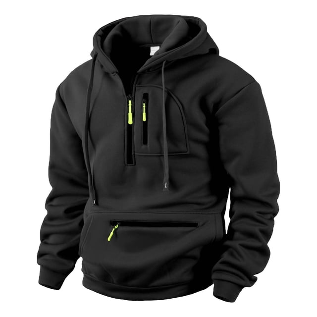 pstuiky mangas largas para hombre, Sudadera con capucha de manga larga de color liso para hombre Tops de hombre m