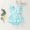 thumbnail image 2 of Newborn Baby Girl Clothes Ruffle Cotton Romper Bodysuit One-Piece Jumpsuit Outfit 3M 6M 12M 18M, 2 of 7