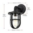 thumbnail image 2 of Elegant Lighting Hugo 6 Inch Outdoor Wall Sconce In Black, 2 of 8