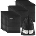 thumbnail image 1 of Bolsas para zapatos COIDEA, paquete de 18 unidades, para viajes, con ventana transparente, color negro, 1 of 7