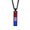 Black A, variant on Rainbow Necklace for Women Men LGBTQ Pride Vertical Bar Pendant Enamel Colorful Rectangle Curb Chain Stainless Steel Couple Simple Personalized Gift Jewelry Silver C