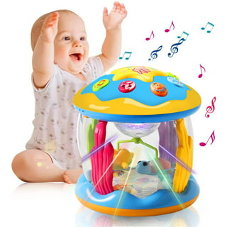Layado Baby Toys 6 to 12 Months - 4 in 1 Musical Projector Learning Infant Toys 12-18 Months - Babies Ocean Rotating Light Up Toys for Toddlers 1 2 3+