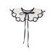 thumbnail image 1 of INSPIRE CHIC Cuello Falso Desmontable, Chalito de Punto con Bordado de Encaje, Cuello Peter Pan Falso para Blusa Blanco Negro-7, 1 of 5