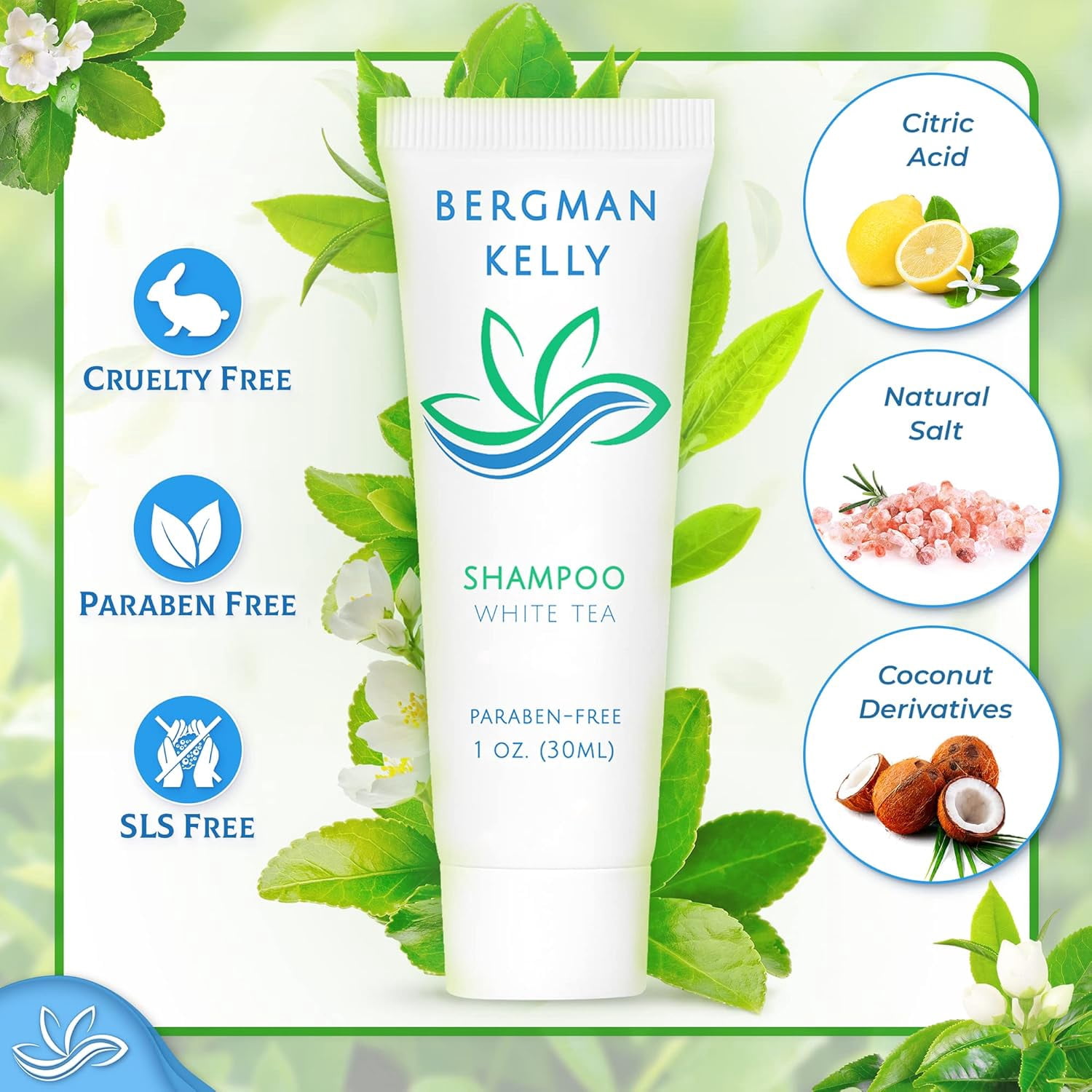 BERGMAN KELLY 1 fl oz Travel Size Shampoo & Conditioner Set, 50 Pack