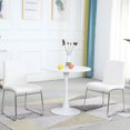 thumbnail image 4 of Dining Table Cuisine Moderne et Dining Table avec Plateau en Verre et Base en Acier Inoxydable, 4 of 7