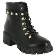 Eloquii Elements Women's Wide Width Embellished Lace Up Boot