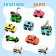 thumbnail image 2 of 20 PCS Pull Back City Die-Cast Cars Trucks Vehicles Toy Stocking Stuffers for Toddlers Kids Grandkids Party Favor Goodie Bags Stuffers for Kids Christmas Birthday Gifts, 2 of 7