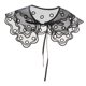 thumbnail image 1 of Collar de encaje Sunnimix cuello falso floral gasa negro, 1 of 8