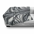 thumbnail image 3 of Abstract Soft Flannel Fleece Throw Blanket, Mix of White and Black Hallucinatory and Surreal Liquid Marble Graphic Artwork, Cozy Plush for Indoor and Outdoor Use, 70" x 90", Grey, by Ambesonne, 3 of 6