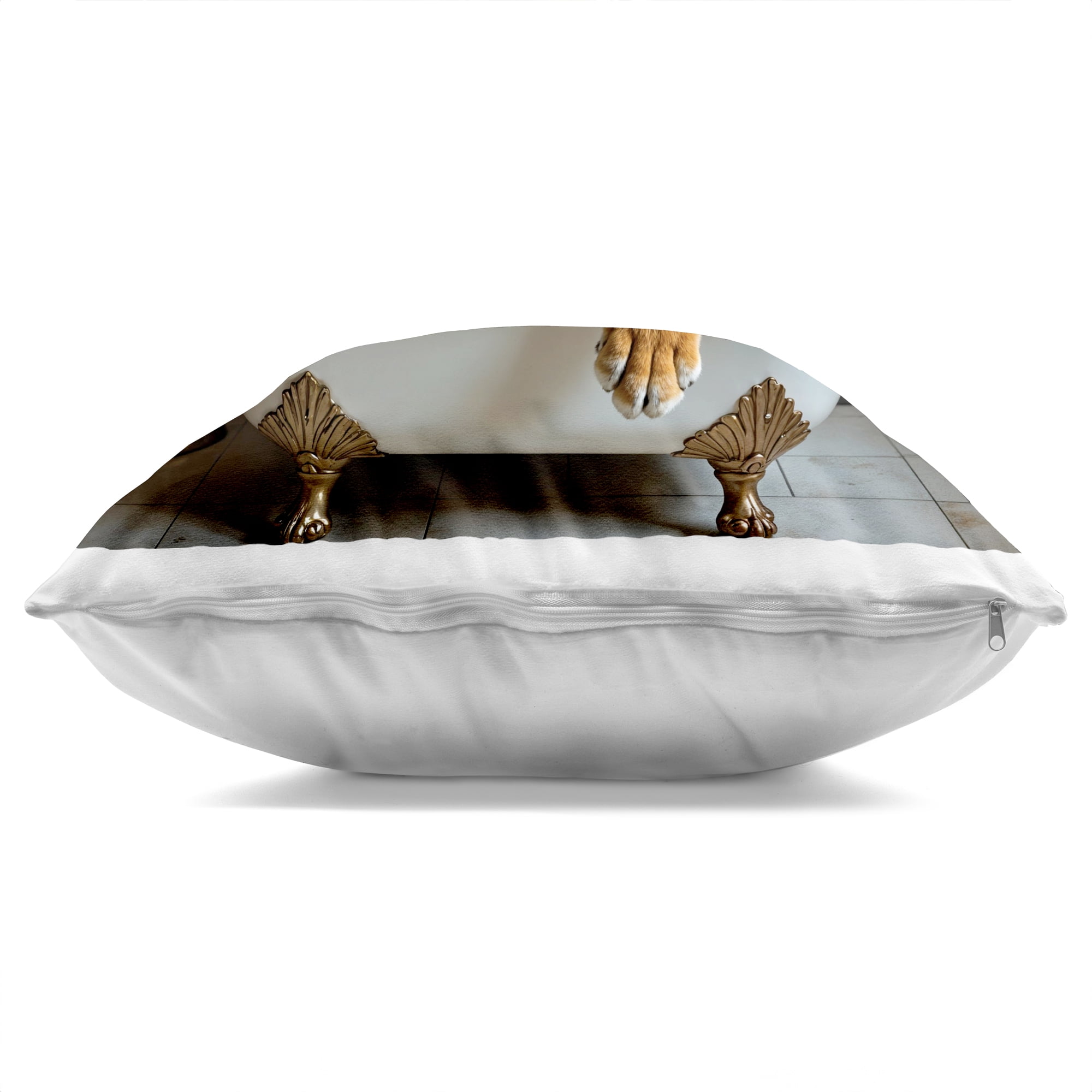Stupell Industries Tiger in Exotic Bubble Bath Decorative Printed Throw Pillow, design by Lettered and Lined