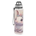 thumbnail image 2 of Sports Water Bottle 1000ML Tritan Food Grade Clear Water Bottle Fitness Outdoor Sports Bike Lovely Cartoon Rabbit, 2 of 7