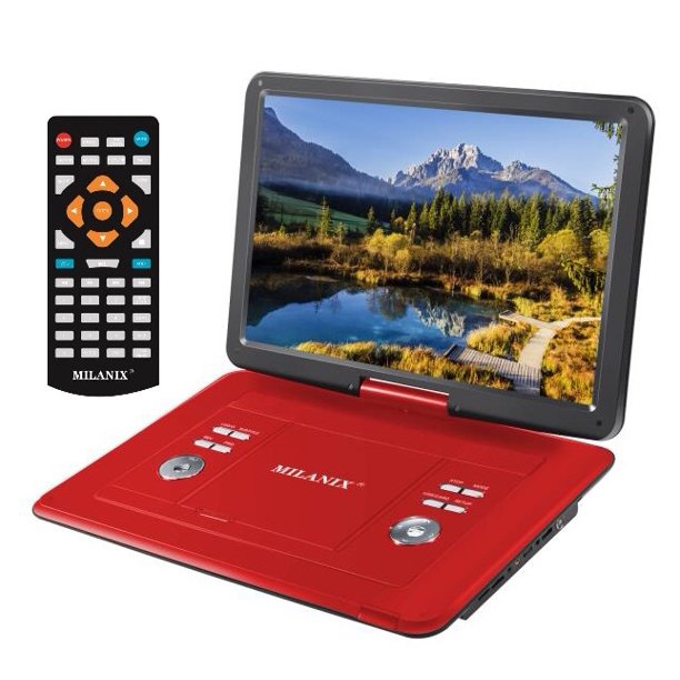 Milanix 15.4" Portable DVD Player, CD Player, Swivel Angle Adjustable