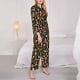 thumbnail image 3 of Balery Mushrooms Conjunto de Pijama con Estampado para Mujer, Conjunto de Dos Piezas con Manga Larga, Ropa de Dormir Suave con Bolsillos, Pijamas Cómodos-Large, 3 of 7