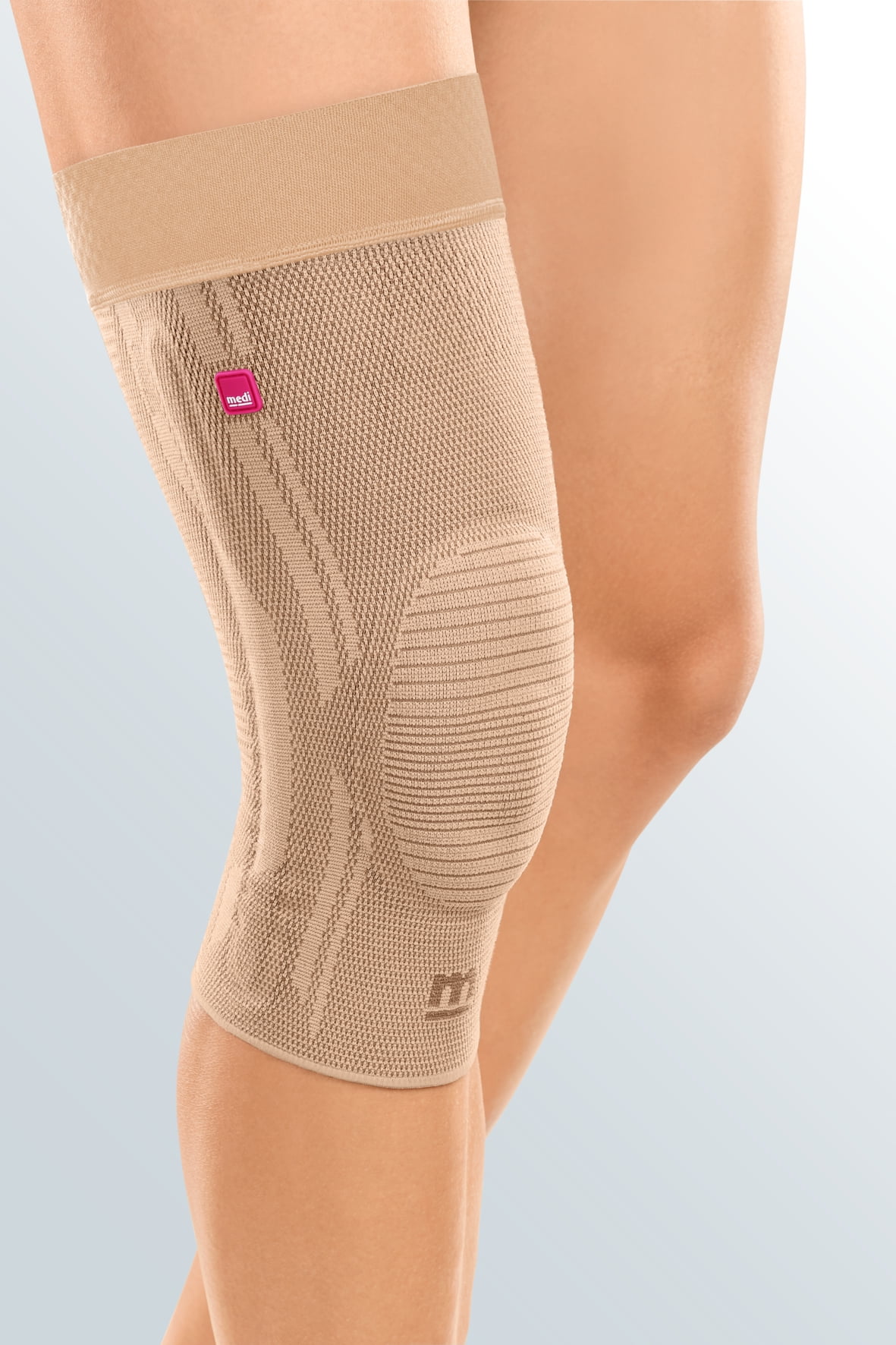 medi Genumedi Knee Support w/Silcone Patella Ring Wide, V, Sand