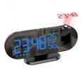 thumbnail image 1 of Projection Digital Alarm Clock, Led Mirrored Bedside Clocks Radio With 180 Projector , Dual Alarms, Usb Charger-Blue, 1 of 4