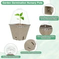 thumbnail image 2 of Uxcell 40-Pack Peat Pots, 2.36 Square Garden Germination Nursery Pots with Humidity Dome [With Holes], 2 of 2